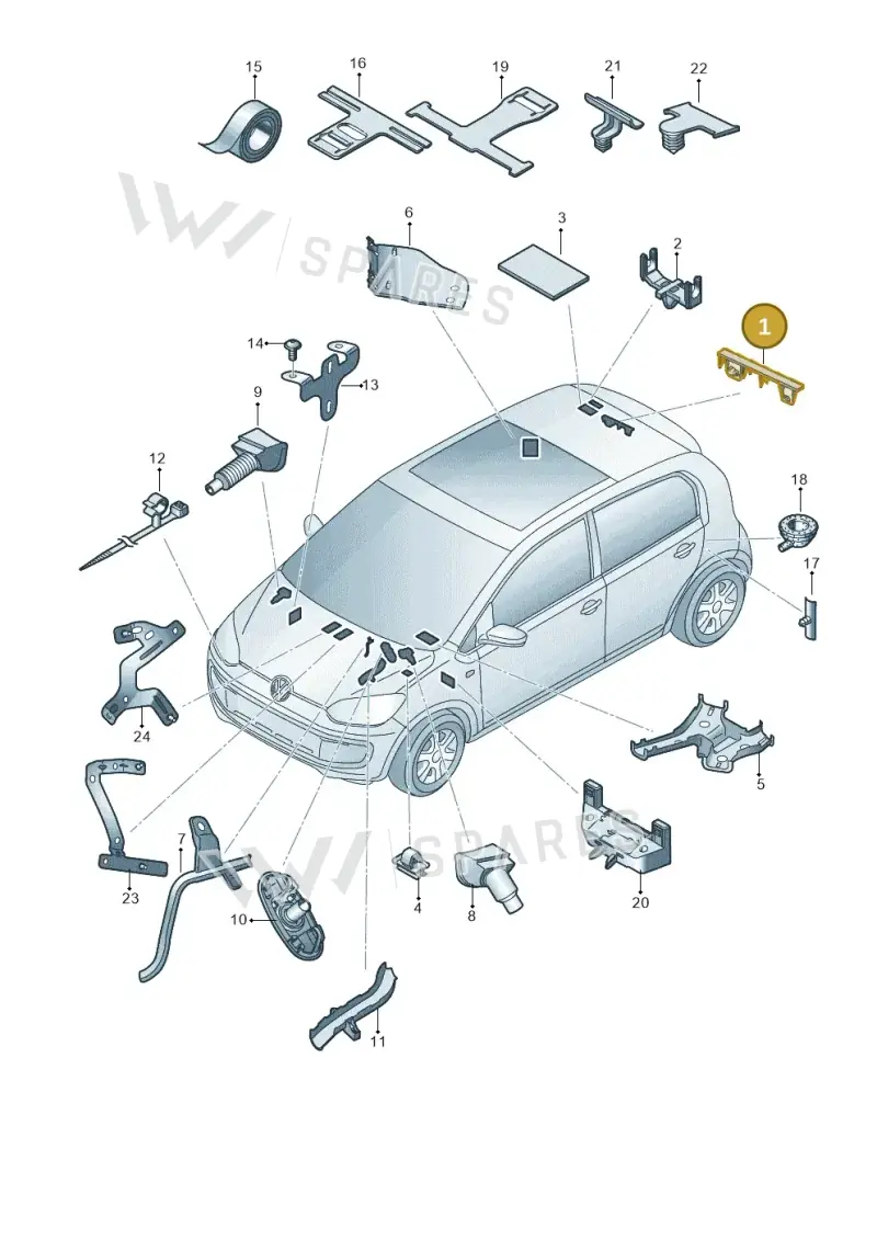 1K6937545K — Skoda Citigo (2019-2021) diagram 772972010, position 1