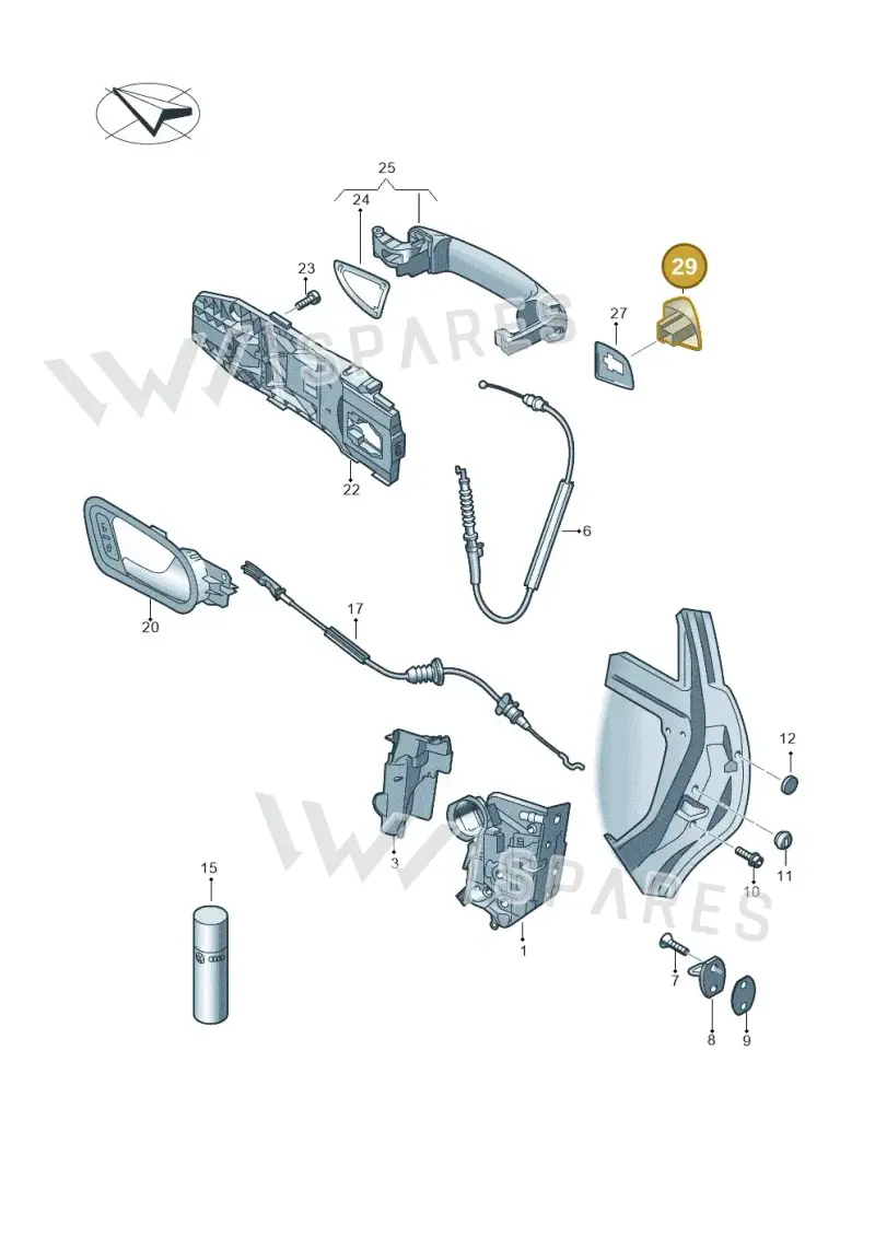 1K8839168BGRU — Skoda Superb (2013-2015) diagram 672839000, position 29