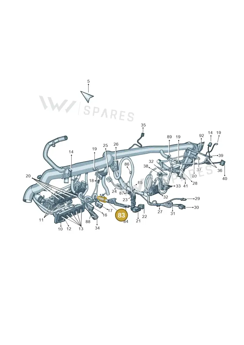 1K8971616 — Skoda Superb (2013-2015) diagram 632971870, position 83