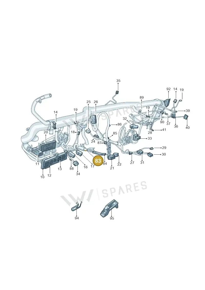 1K8971616 — Skoda Superb Ambition (2009-2015) diagram 671971870, position 83