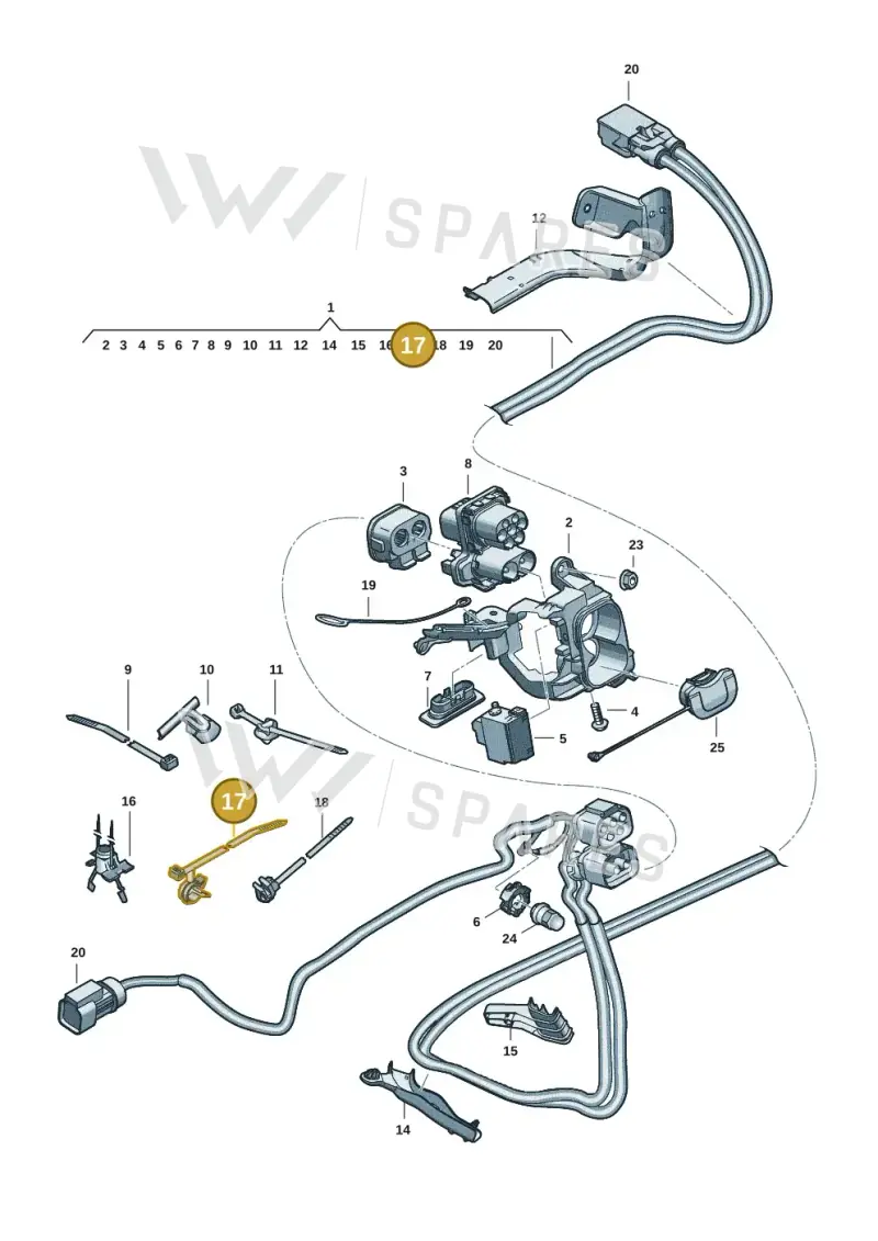 1P0971838C — Skoda Superb Combi (2023-) diagram 3j0970150, position 17