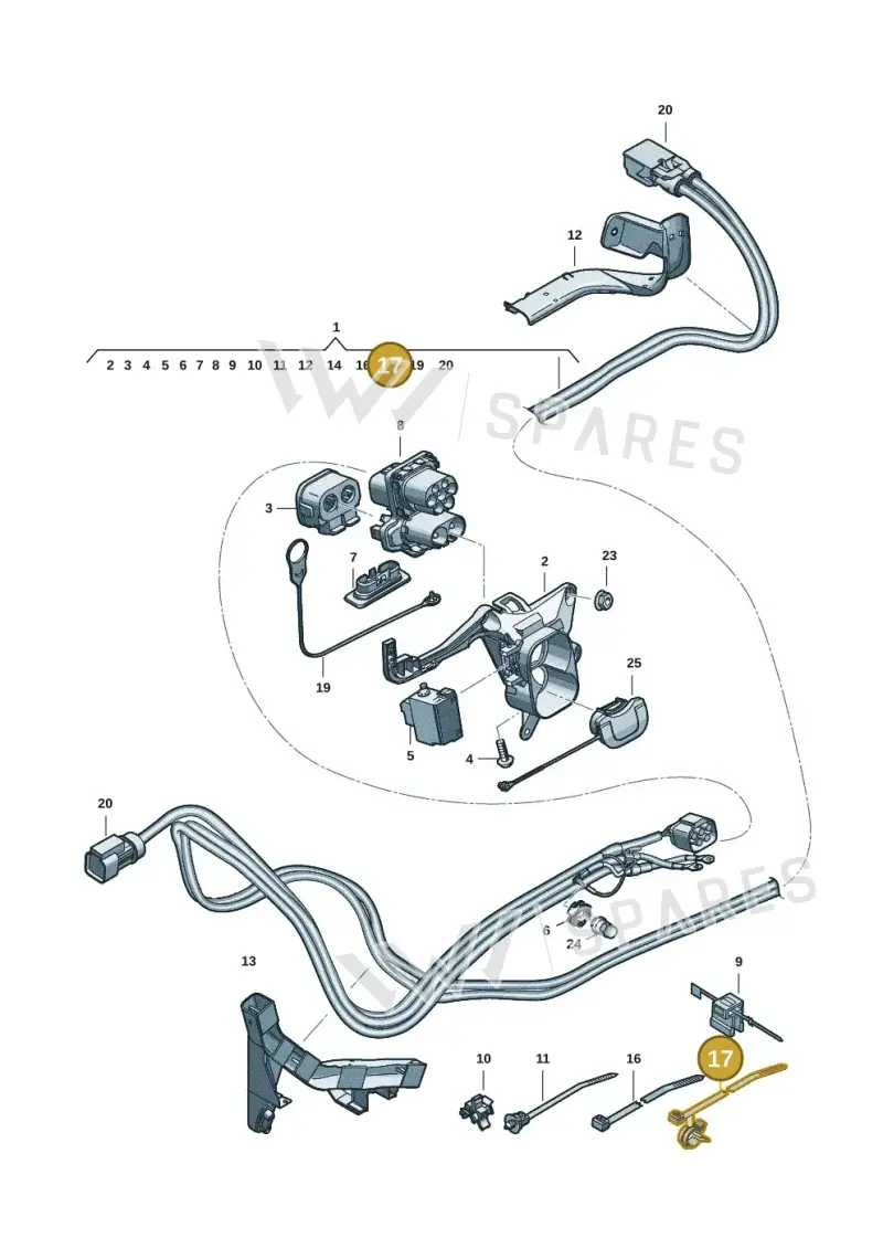 1P0971838C — Skoda Kodiaq (2024-) diagram 57x970150, position 17