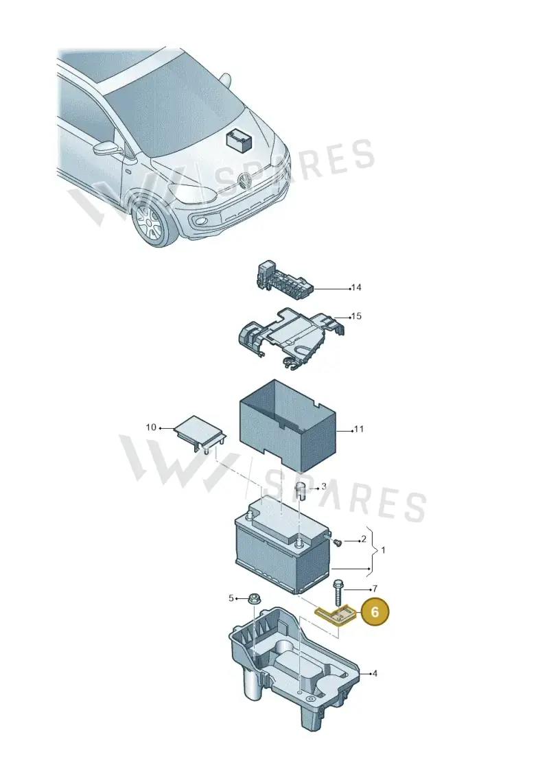 1S0803123 — Skoda Citigo (2011-2019) diagram 723915000, position 6