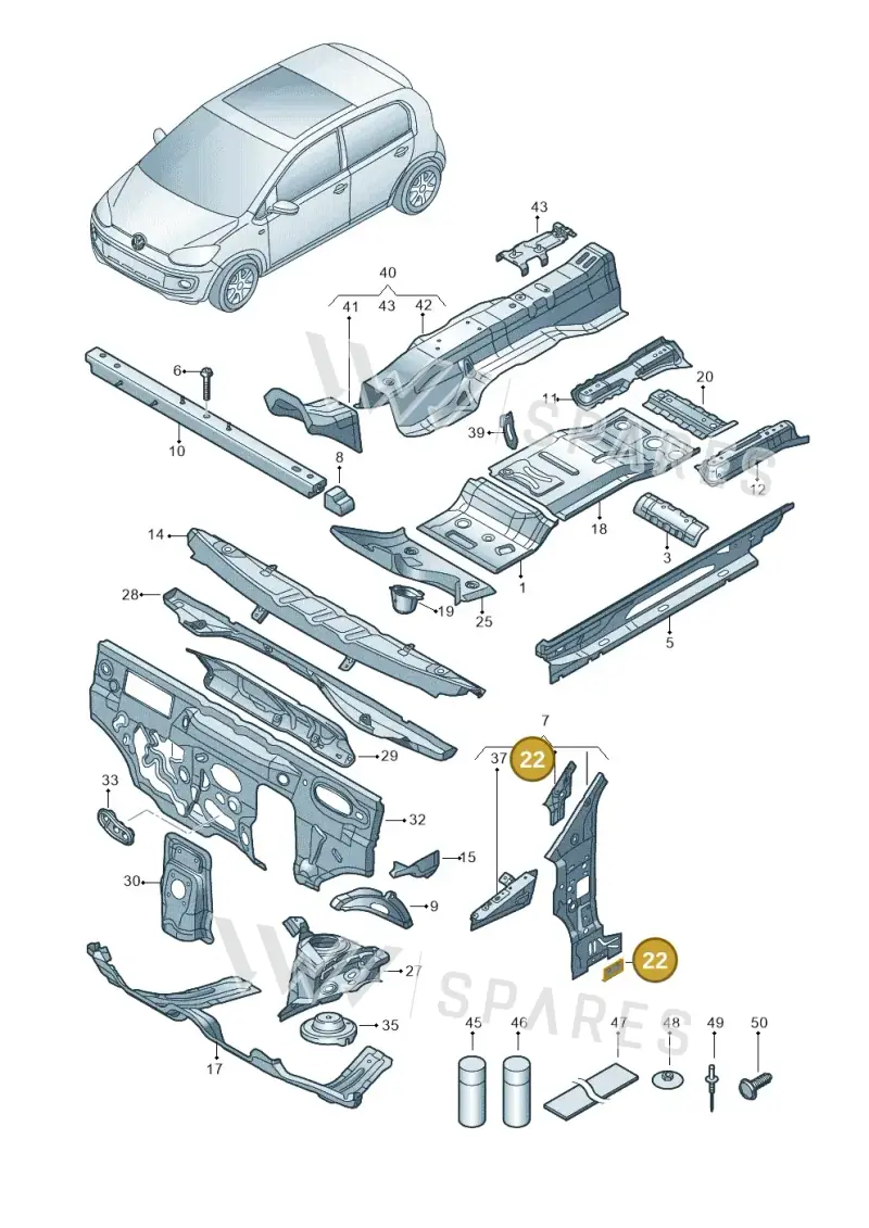 1S0803477 — Skoda Citigo (2019-2021) diagram 772802000, position 22