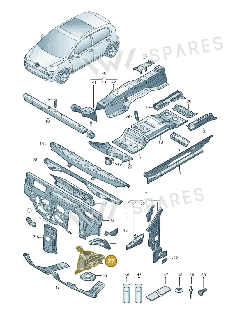 1S0805115G — Skoda Citigo (2019-2021) diagram 772802000, position 27