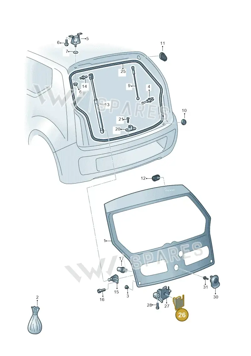 1S08276459B9 — Skoda Citigo (2019-2021) diagram 583827000, position 26