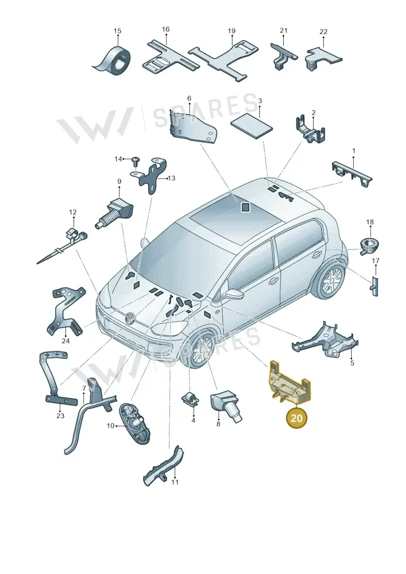 1S0907461A — Skoda Citigo (2019-2021) diagram 772972010, position 20