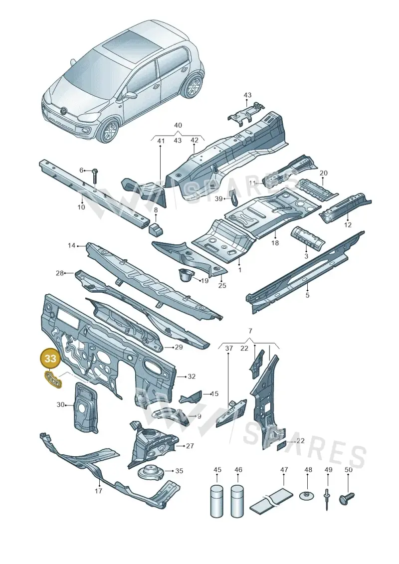 1S1820609A — Skoda Citigo (2019-2021) diagram 772802000, position 33