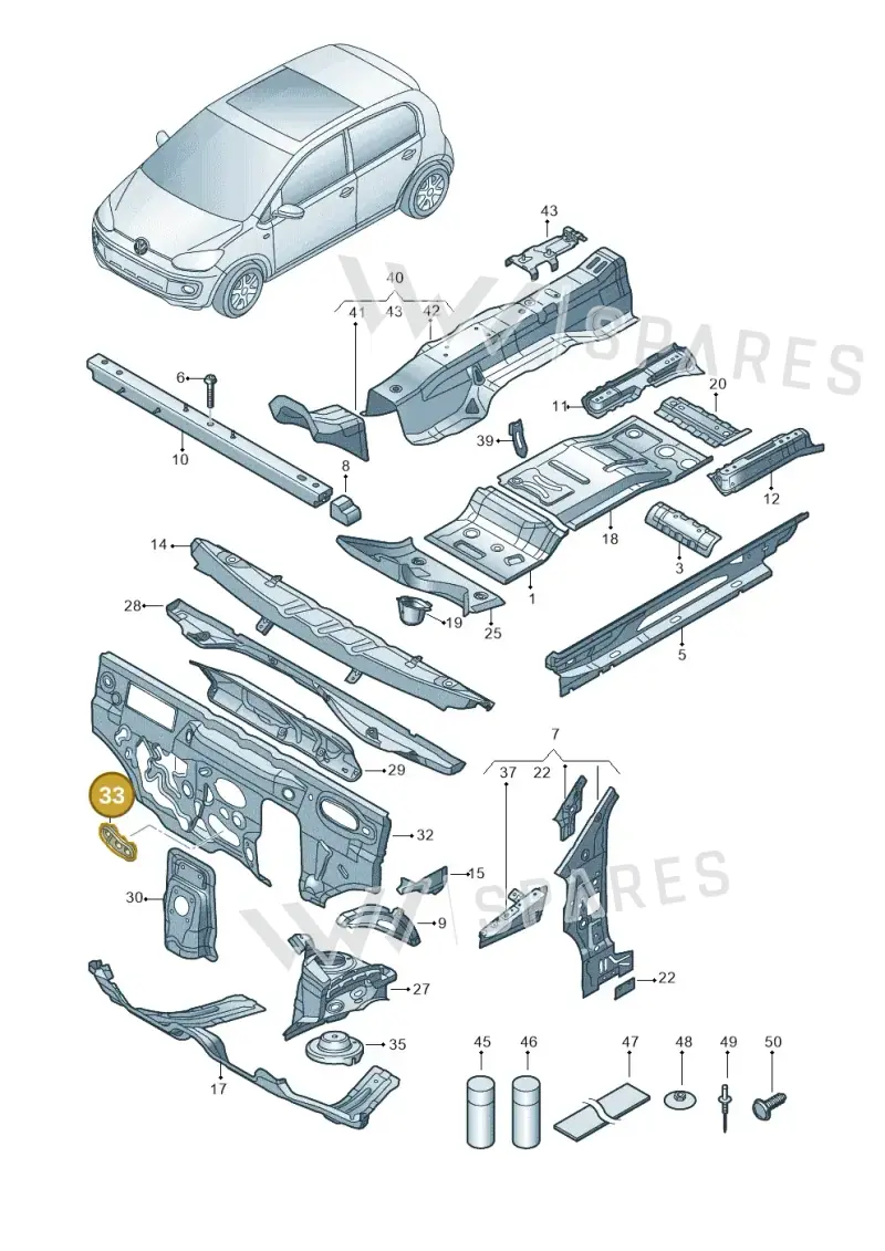 1S2820609A — Skoda Citigo (2019-2021) diagram 772802000, position 33