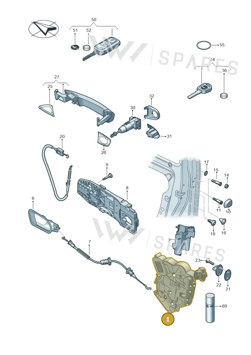 1S2837015H — Skoda Citigo (2019-2021) diagram 727837000, position 1