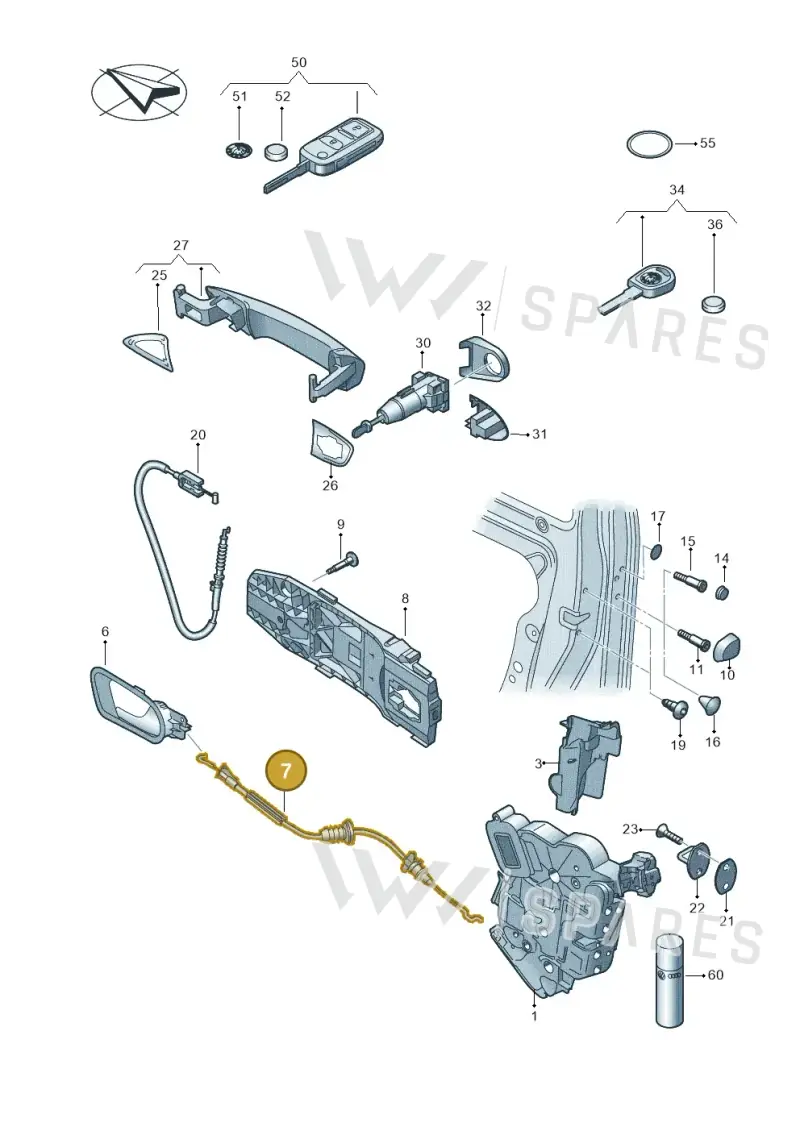 1S4837085D — Skoda Citigo (2011-2019) diagram 727837000, position 7