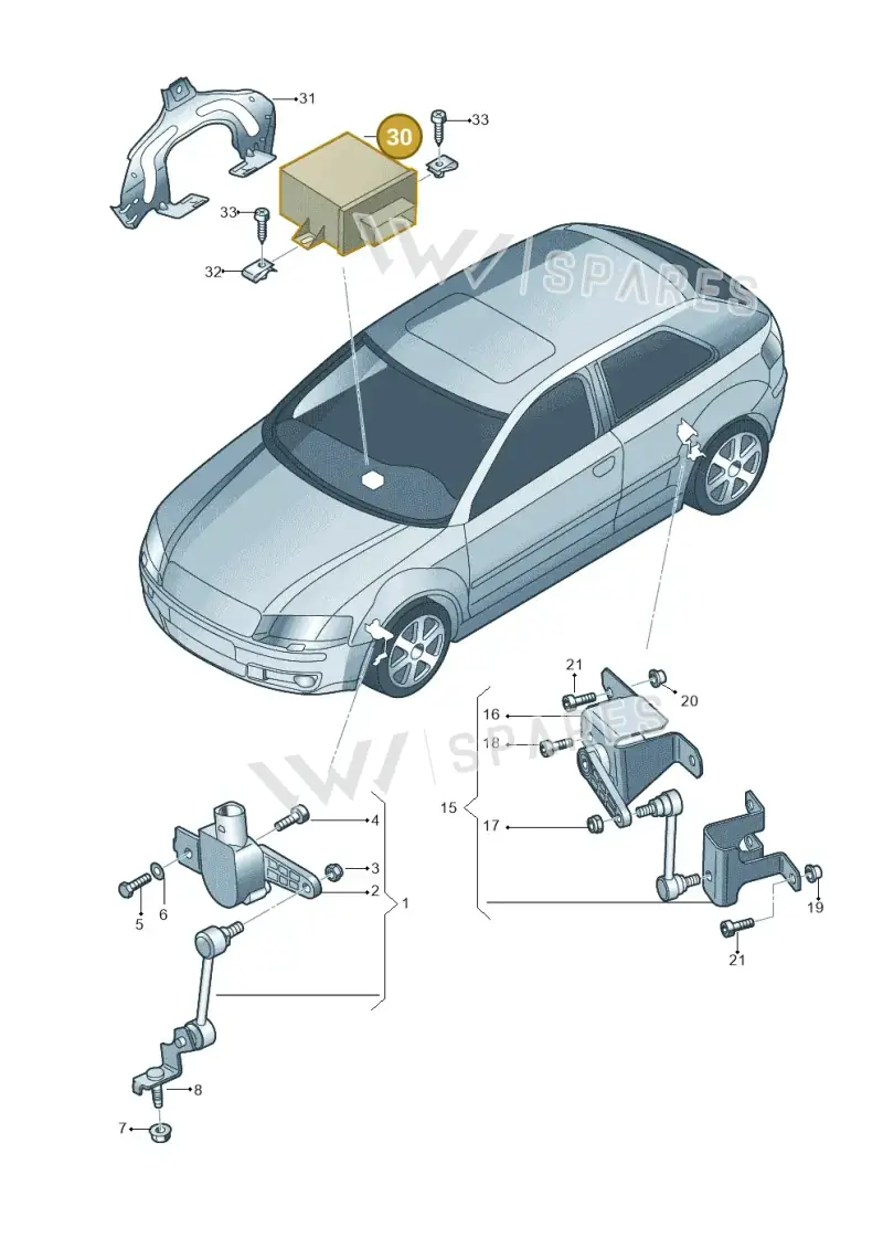 1T0907357 — Skoda Octavia ambiente (2008-2013) diagram 419941250, position 30