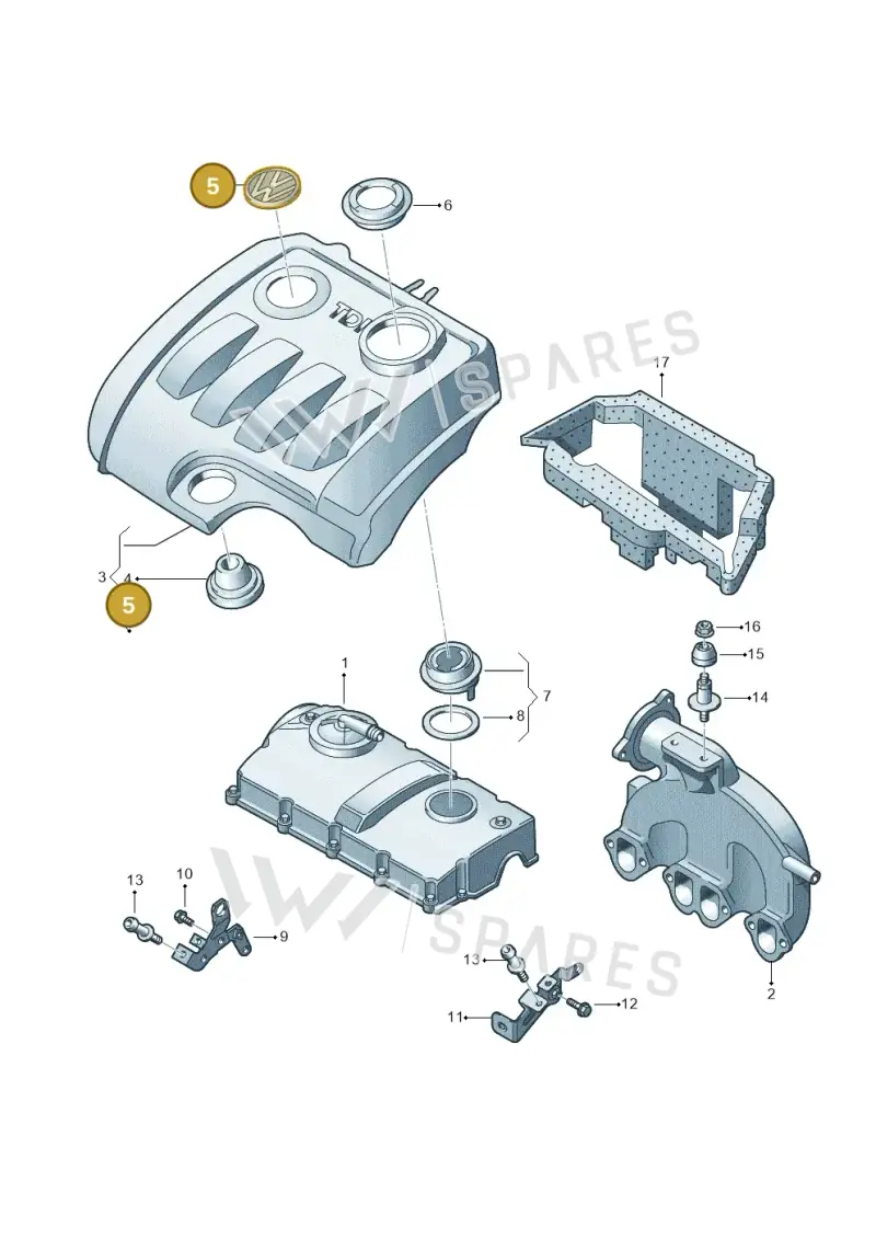 1Z0103940A — Skoda Superb comfort (2008-2013) diagram 409103750, position 5