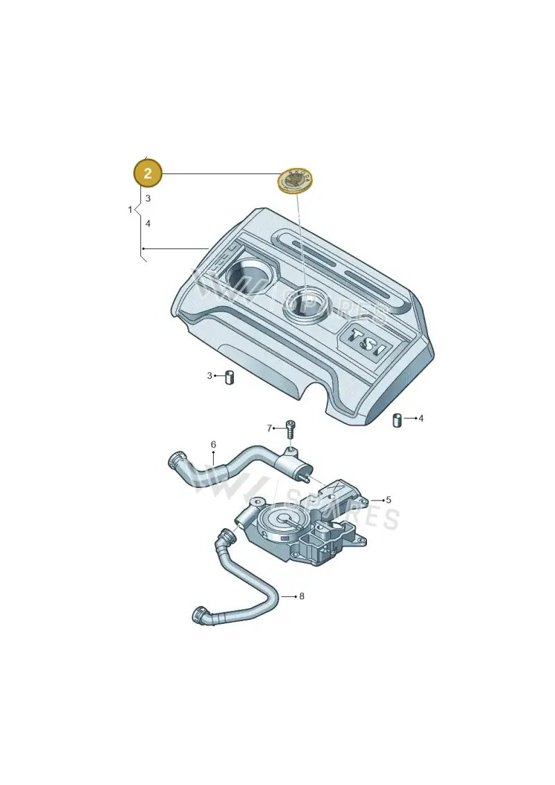 1Z0103940C — Skoda Yeti (2013-2017) diagram 419103860, position 2