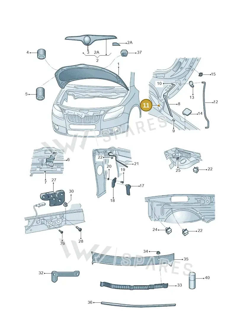 1Z0823429 — Skoda Fabia Jingrui (2008-2014) diagram 662823100, position 11