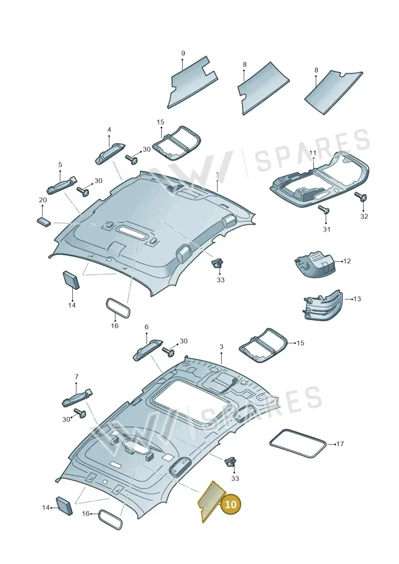 1Z0867817F — Skoda Superb (2013-2015) diagram 632867550, position 10
