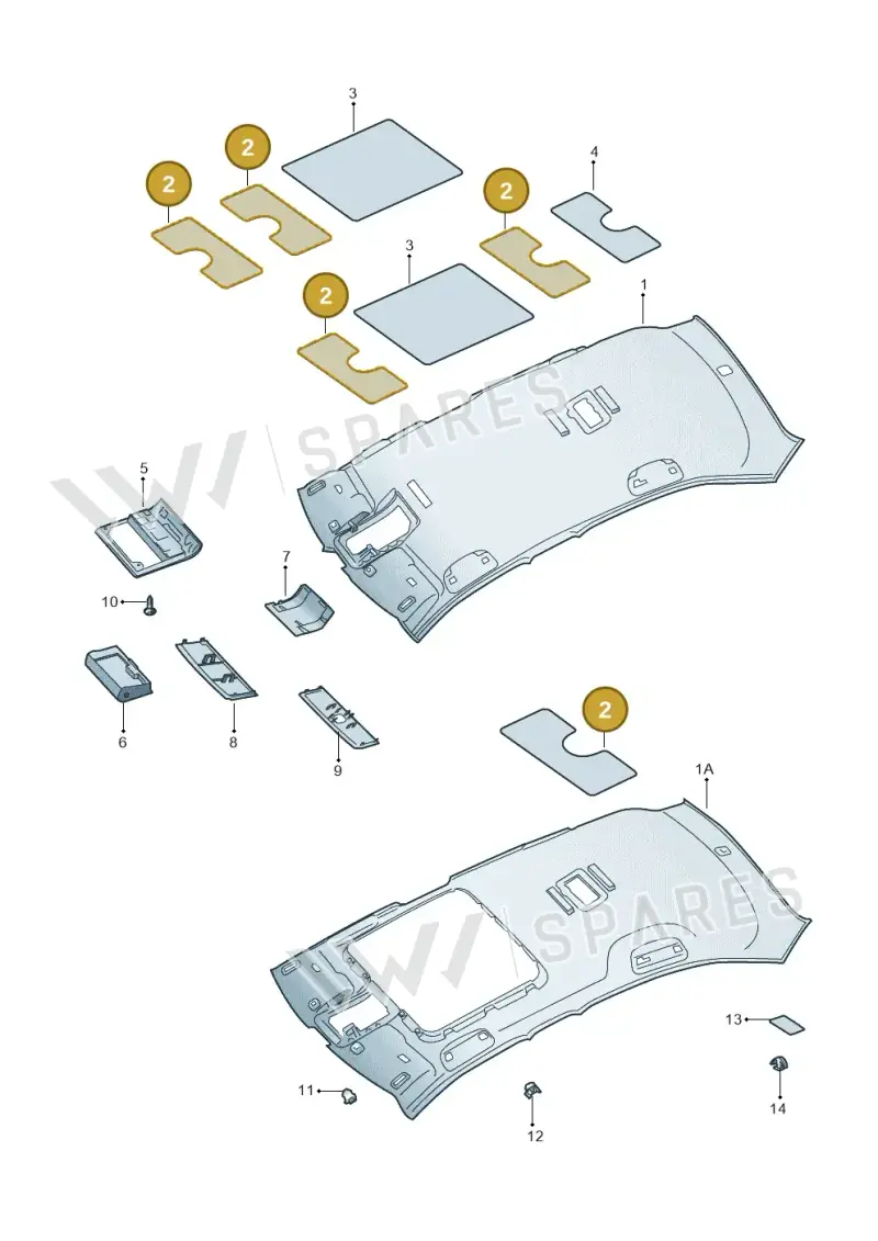 1Z0867817F — Skoda Superb Combi (2015-2024) diagram 851867550, position 2