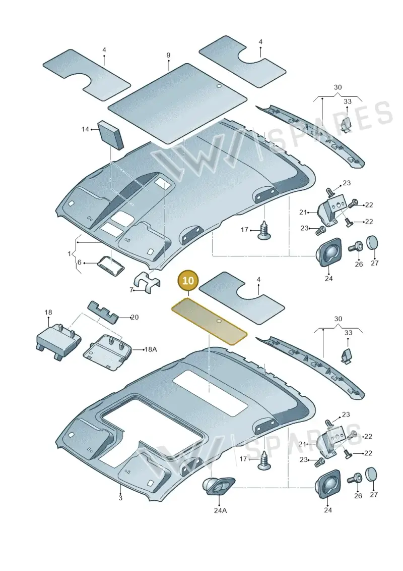 1Z0867817H — Skoda Octavia ambiente (2008-2013) diagram 419867550, position 10