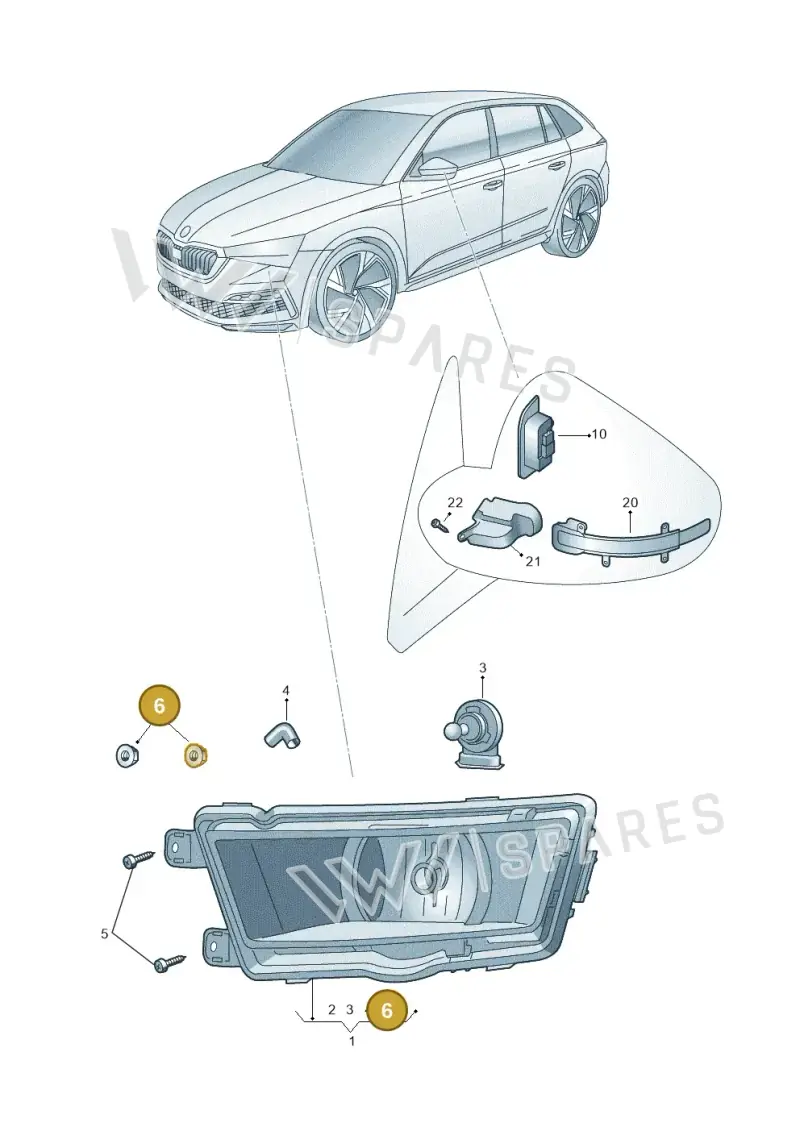 1Z0941131E — Skoda Fabia (2021-) diagram 584941040, position 6
