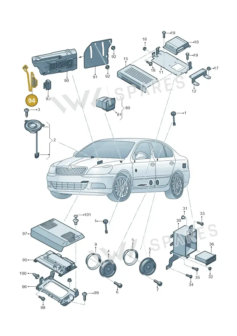 1Z0971199 — Skoda Octavia (2017-2020) diagram 753000040, position 94