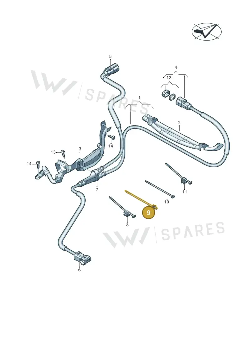 1Z0971850C — Audi Q8 e-tron (2018-2025) diagram 586970100, position 9
