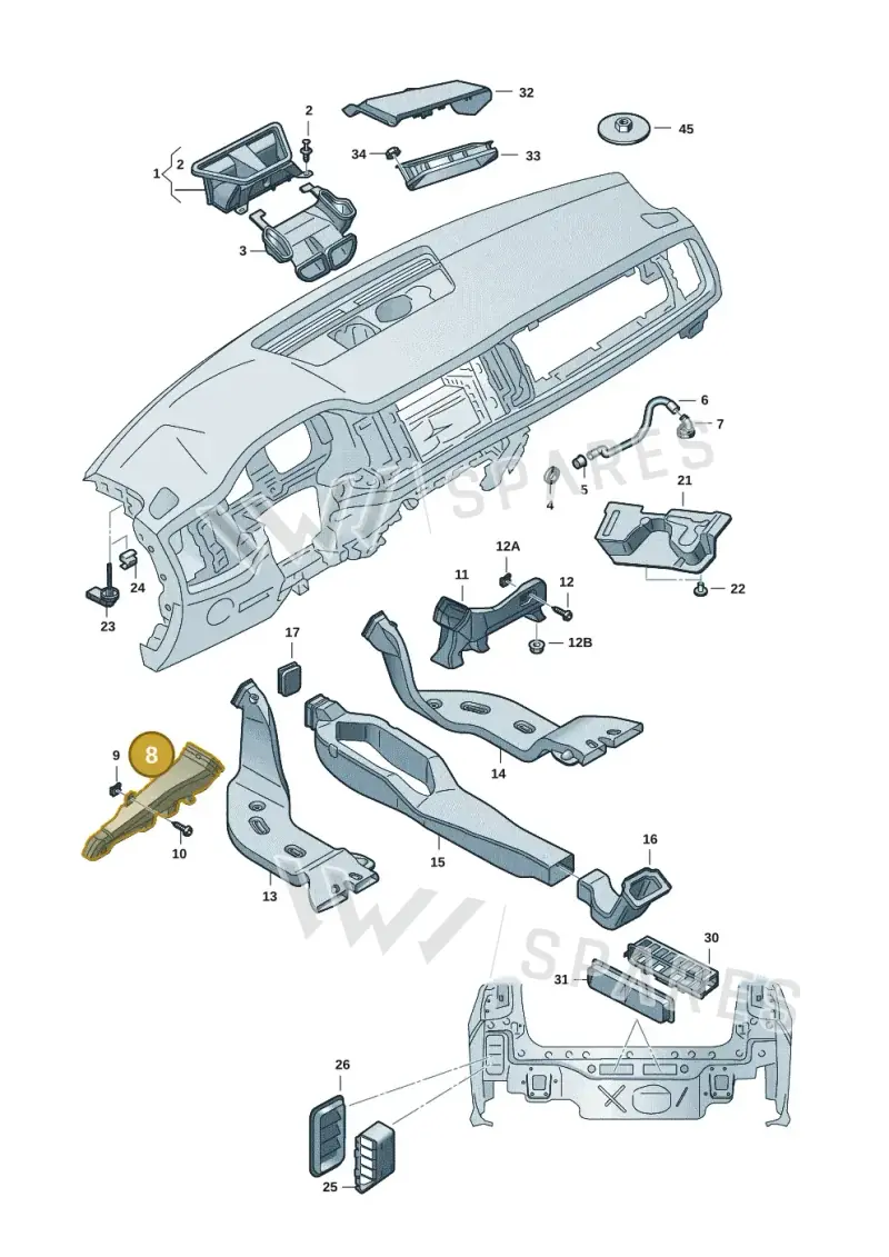 2G2819151A — Skoda Fabia (2021-) diagram 6vn819010, position 8