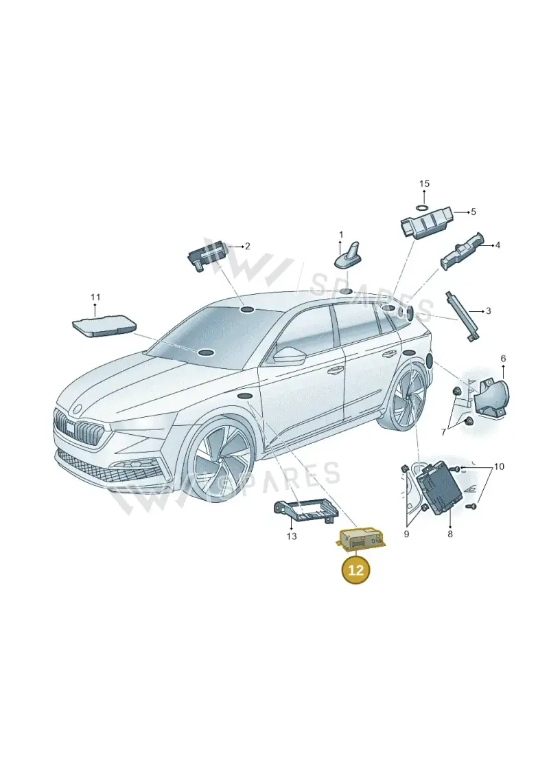 2GA035283 — Skoda Kamiq (2019-) diagram 584035040, position 12