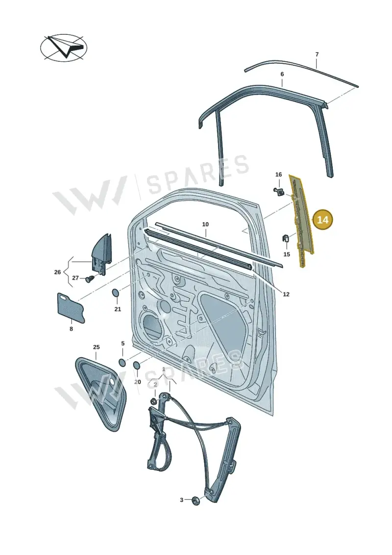 2GL837901B041 — Volkswagen Taos 1.4 (2021-2023) diagram 2br837500, position 14