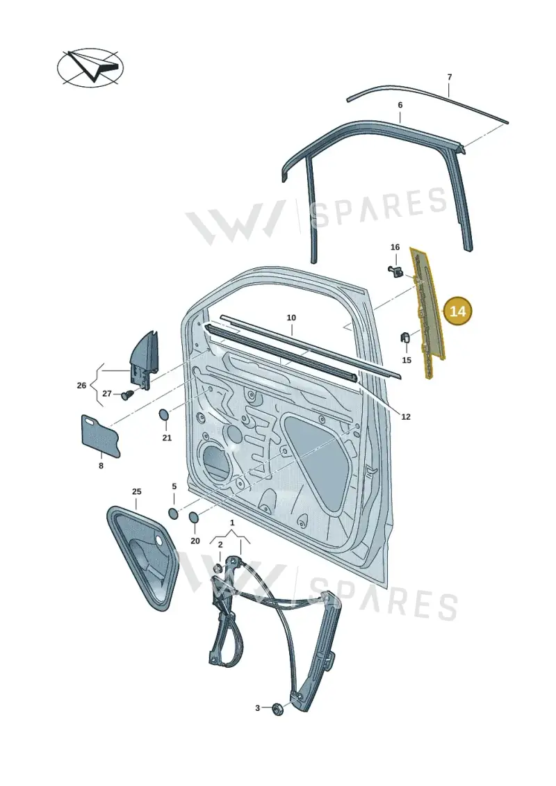 2GL837902B041 — Volkswagen Taos 1.4 (2021-2023) diagram 2br837500, position 14