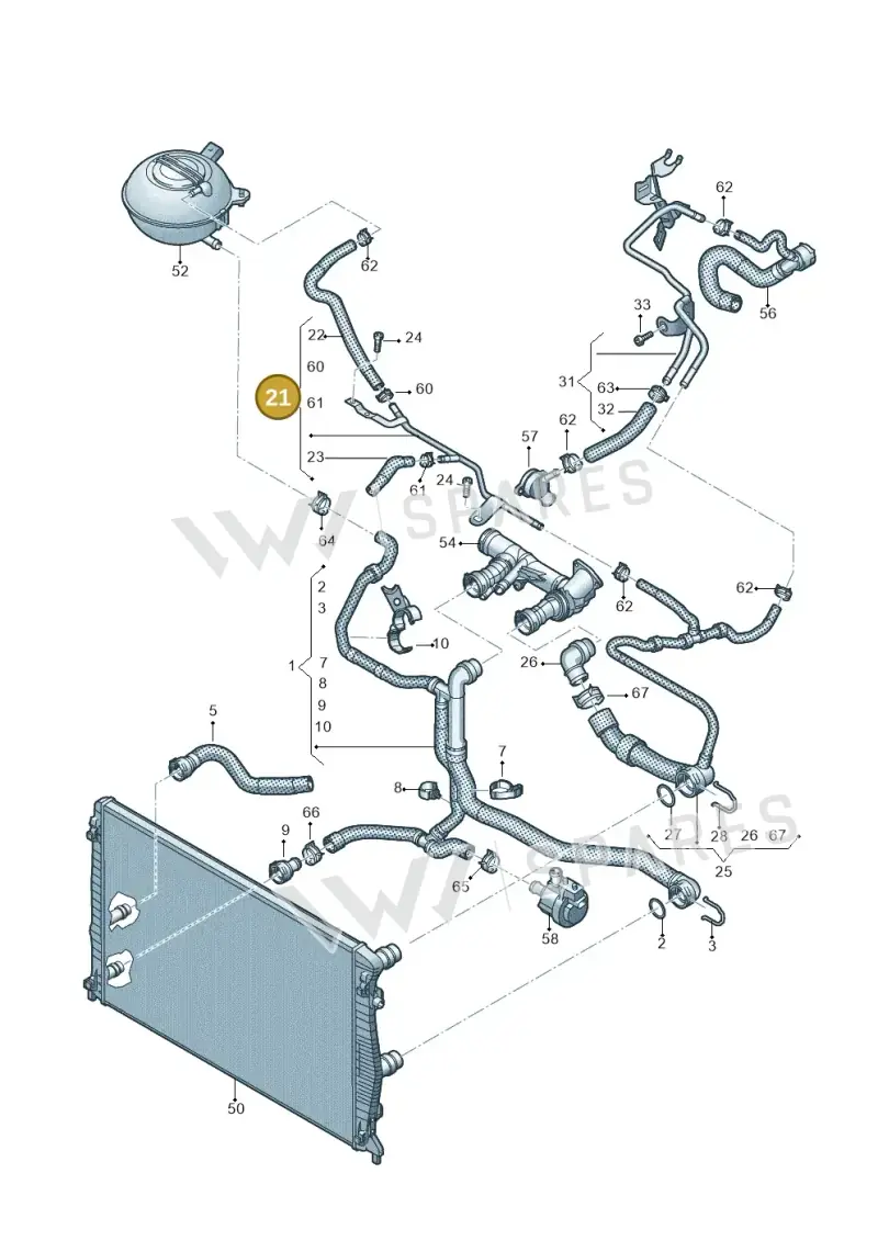 2Q0121064C — Skoda Kamiq (2019-) diagram 837121100, position 21