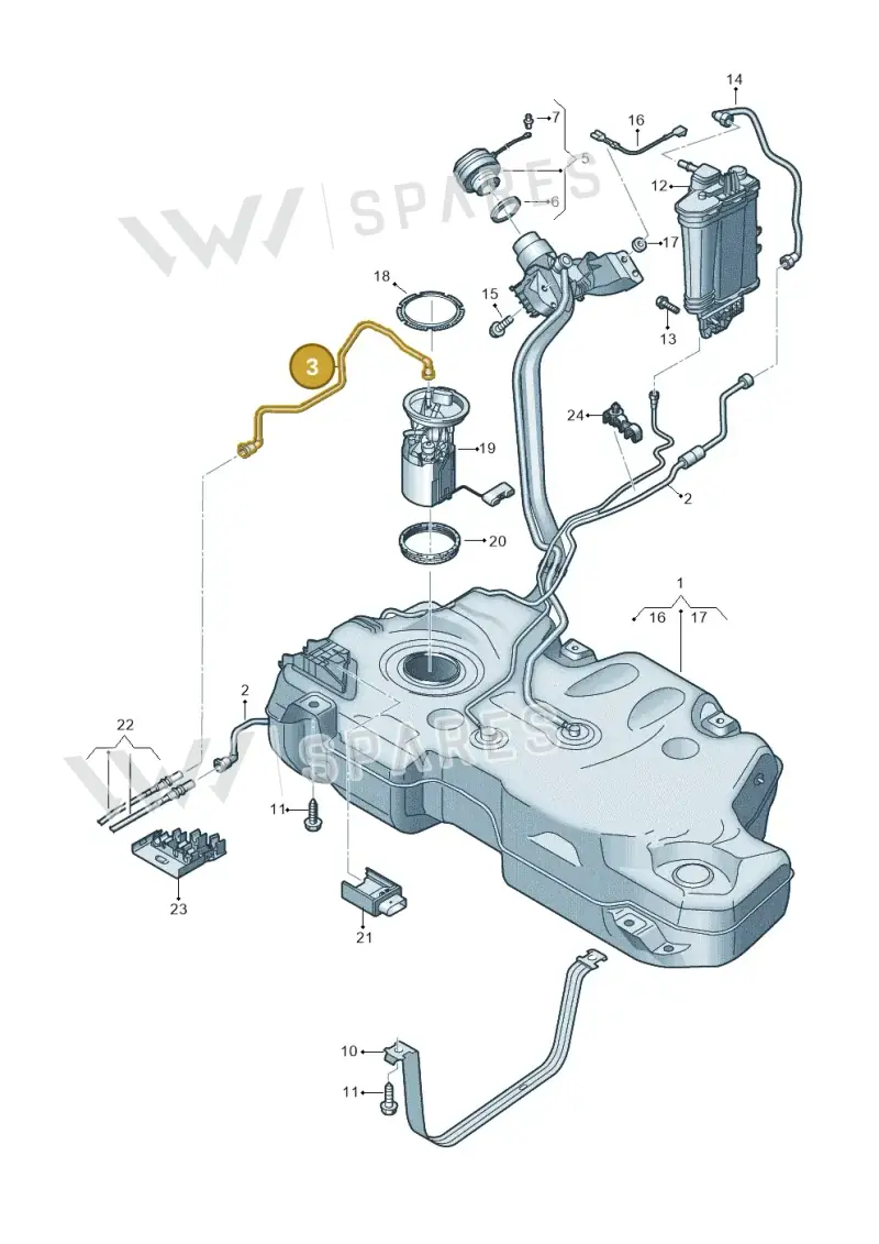2Q0201293G — Skoda Fabia (2021-) diagram 587201042, position 3