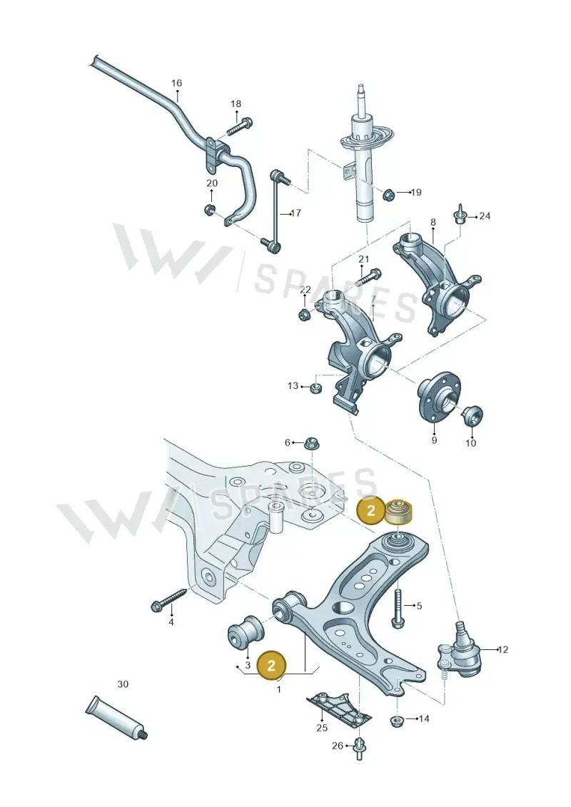 2Q0407183B — Skoda Kamiq (2019-) diagram 837407000, position 2