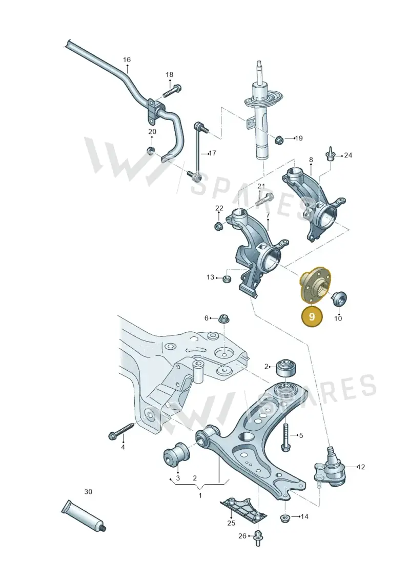 2Q0407621A — Skoda Kamiq (2019-) diagram 837407000, position 9