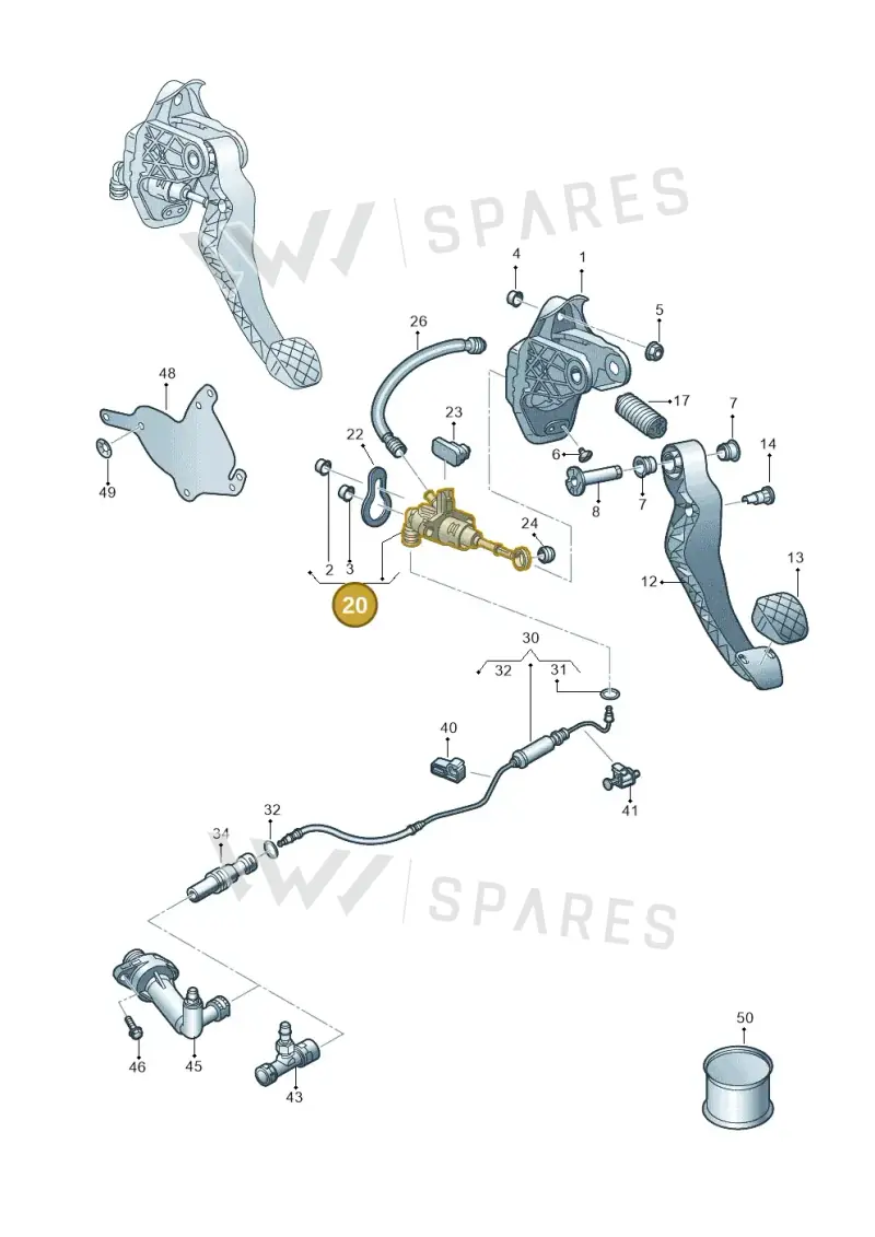 2Q0721405 — Skoda Fabia (2021-) diagram 837721250, position 20