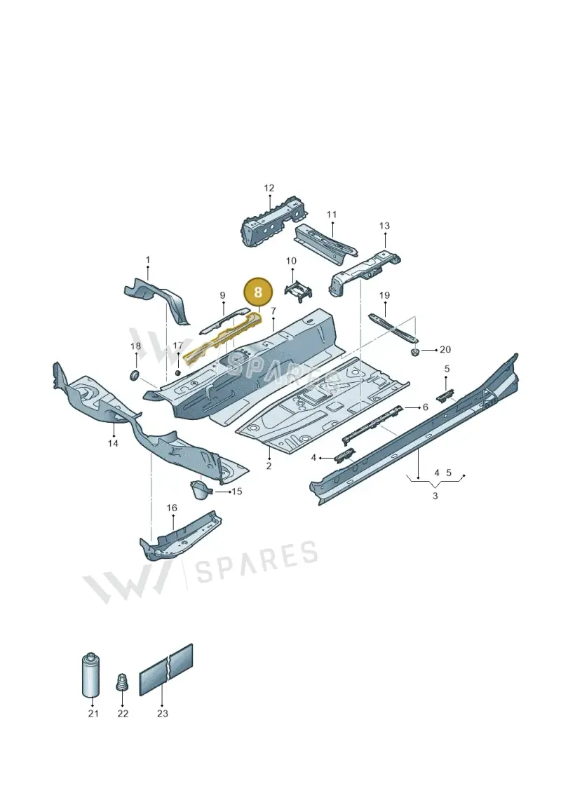 2Q0803805 — Skoda Fabia (2021-) diagram 835803050, position 8