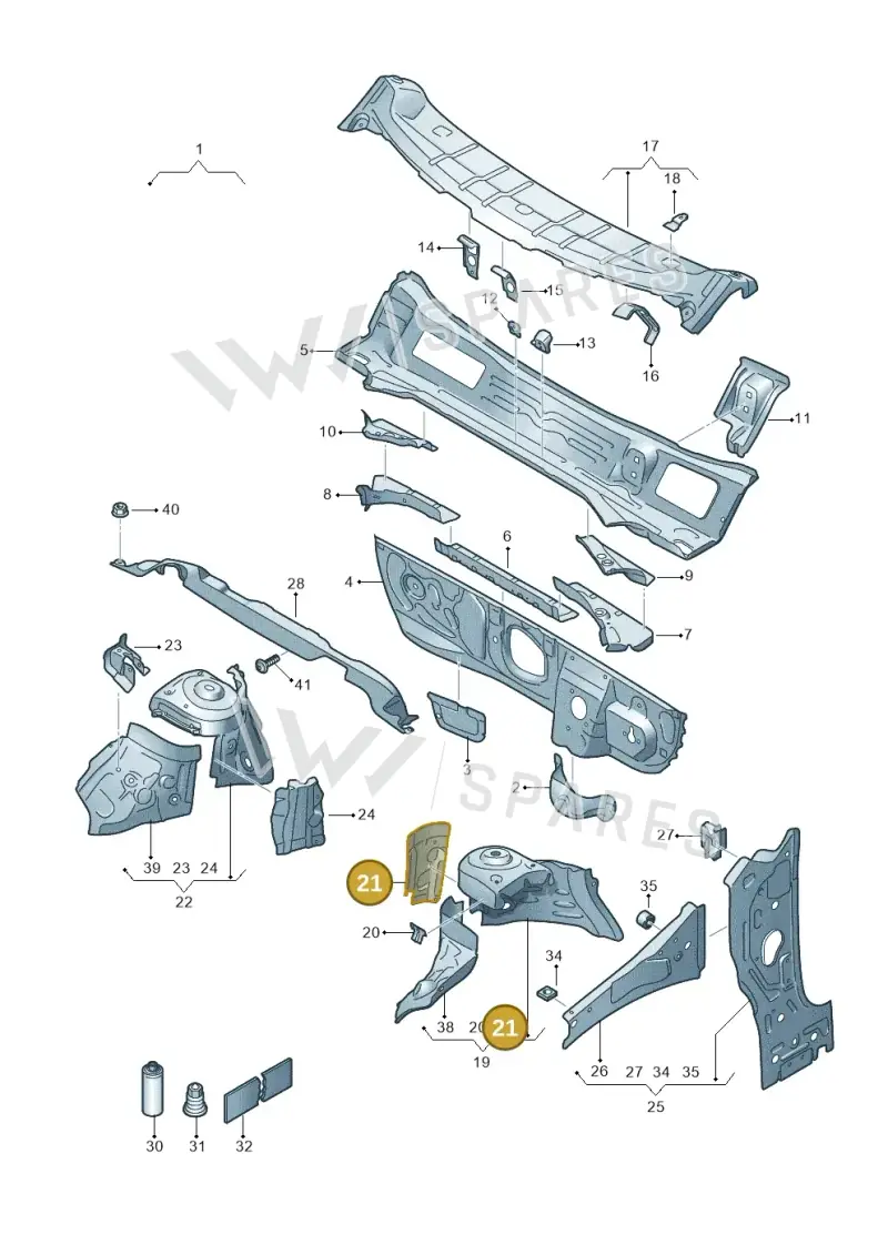 2Q0805077 — Skoda Kamiq (2019-) diagram 835805500, position 21