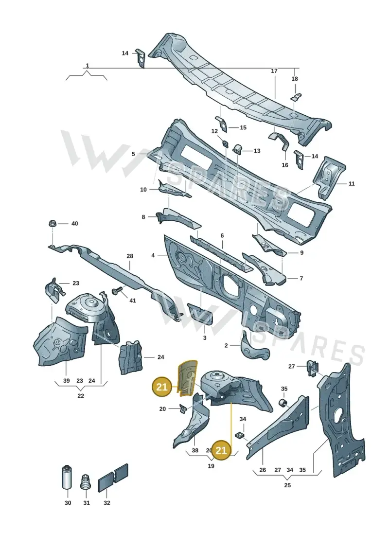 2Q0805077 — Skoda Fabia (2021-) diagram 6vn805050, position 21