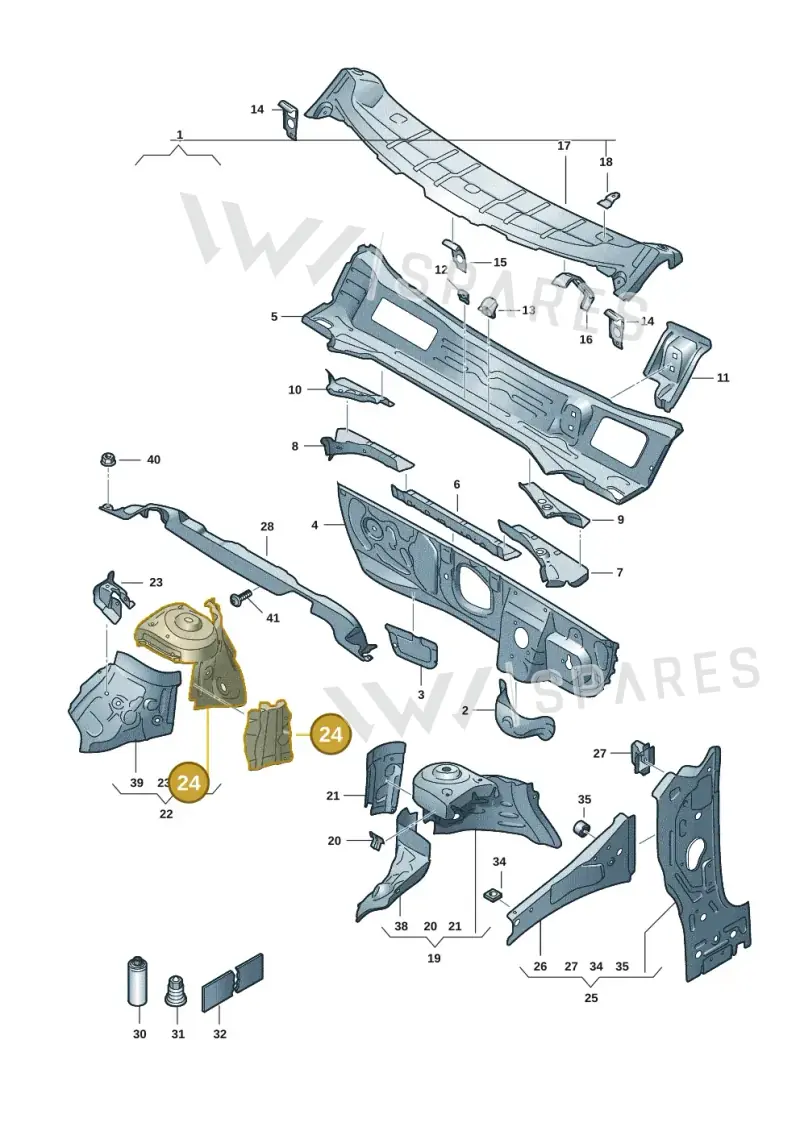 2Q0805078 — Skoda Fabia (2021-) diagram 6vn805050, position 24