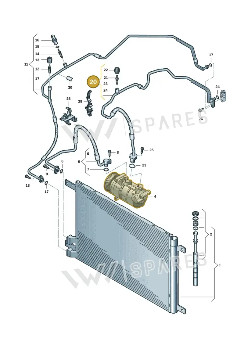2Q0816743AF — Skoda Kamiq (2019-) diagram 6vn260050, position 20