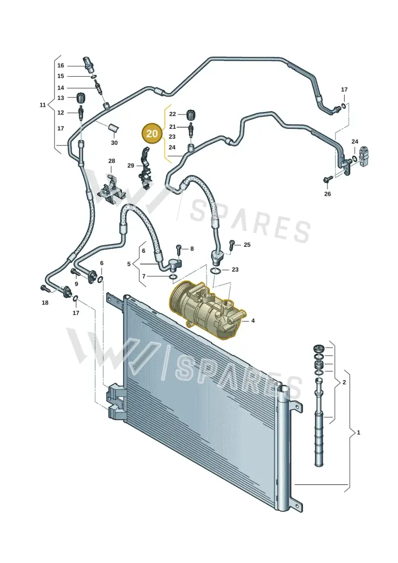 2Q0816743AK — Skoda Fabia (2021-) diagram 6vn260050, position 20