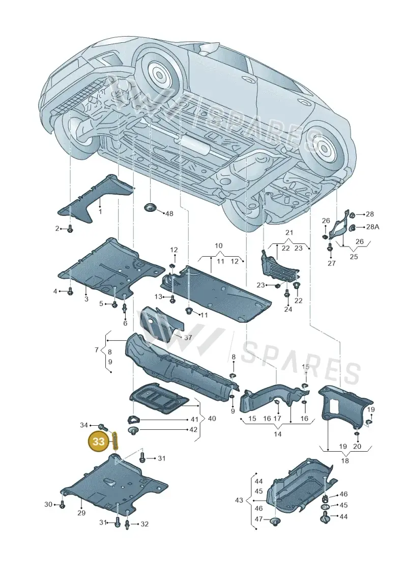 2Q0825922B — Skoda Kamiq (2019-) diagram 584825000, position 33
