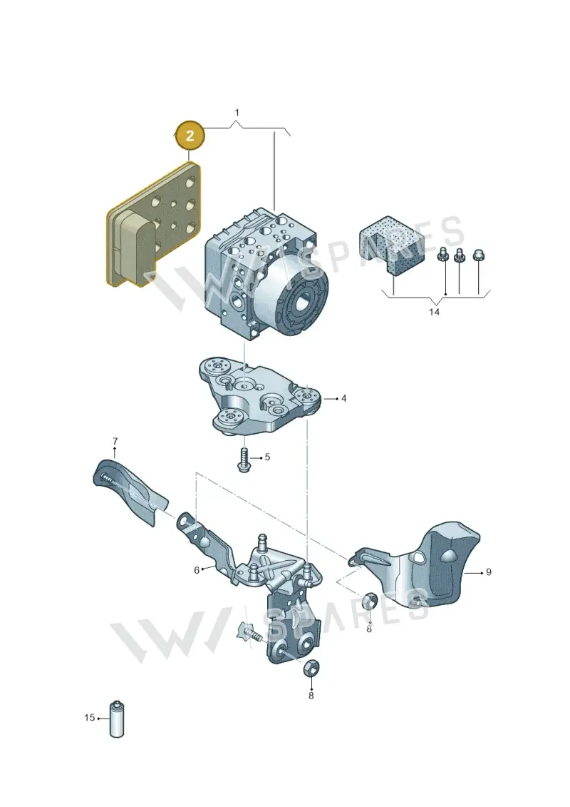 2Q0907379ARREP — Skoda Kamiq (2019-) diagram 837614000, position 2