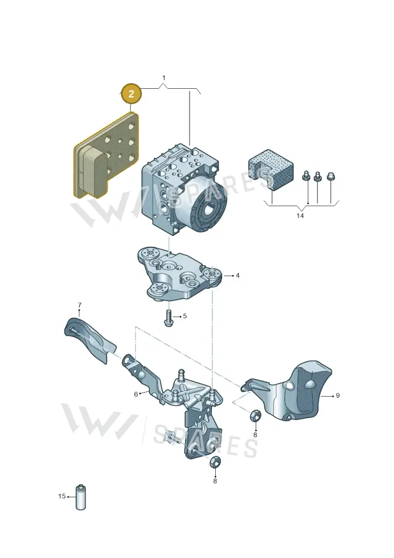 2Q0907379ASREP — Skoda Kamiq (2019-) diagram 837614000, position 2