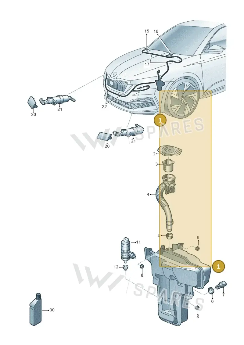 2Q0955453F — Skoda Fabia (2021-) diagram 584955010, position 1