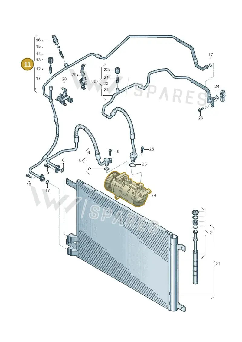2Q1820741 — Skoda Kamiq (2019-) diagram 837260400, position 11