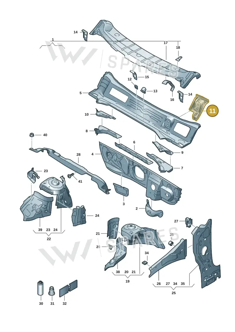 2Q2802543 — Skoda Fabia (2021-) diagram 6vn805050, position 11