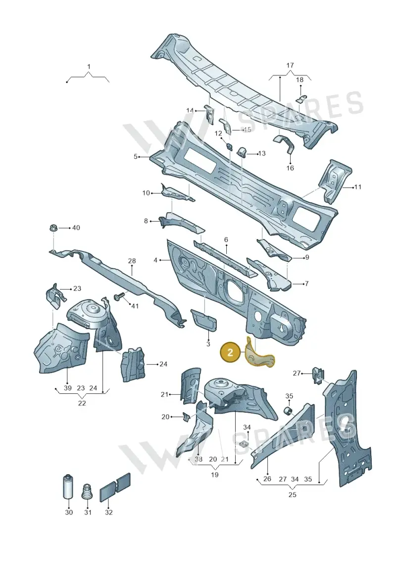 2Q2803177 — Skoda Kamiq (2019-) diagram 835805500, position 2