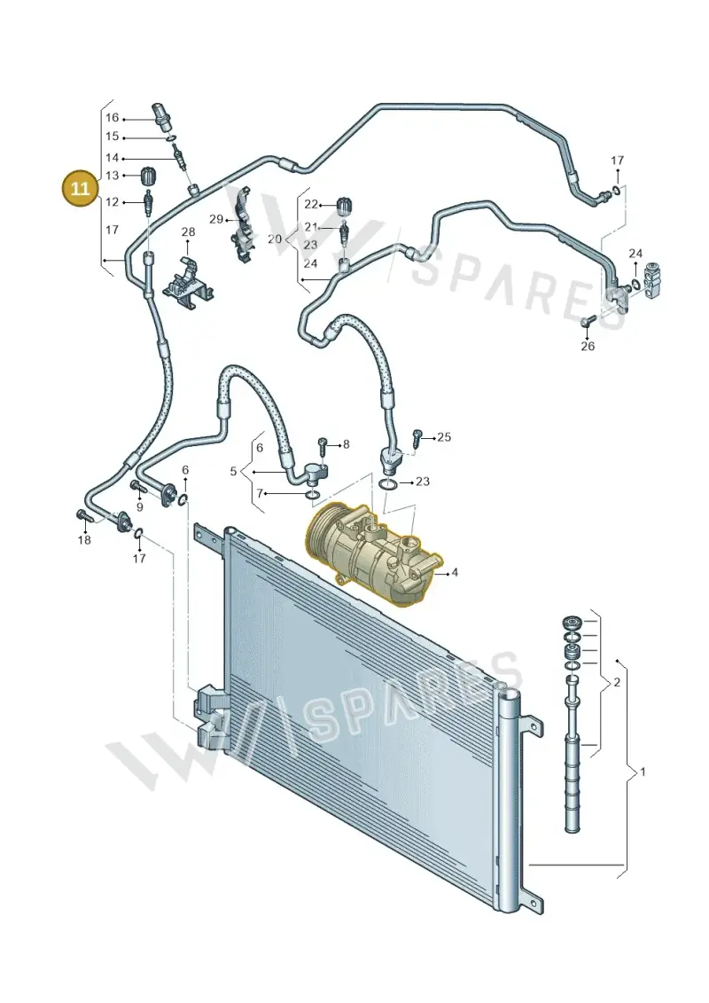 2Q2820741 — Skoda Kamiq (2019-) diagram 837260400, position 11