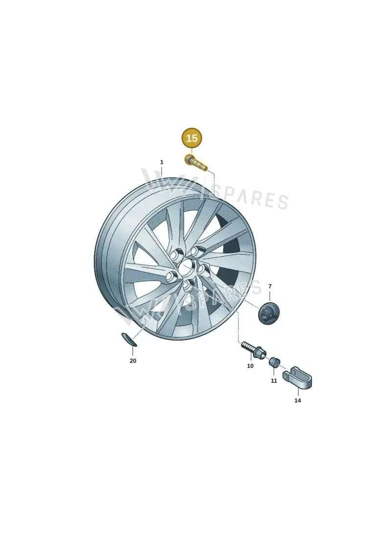 311601361 — Skoda Superb Combi (2023-) diagram 3p0601060, position 15