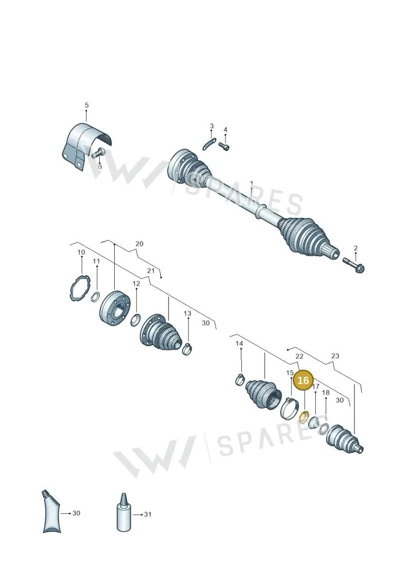 321407287 — Skoda Octavia (2019-2024) diagram 649407220, position 16